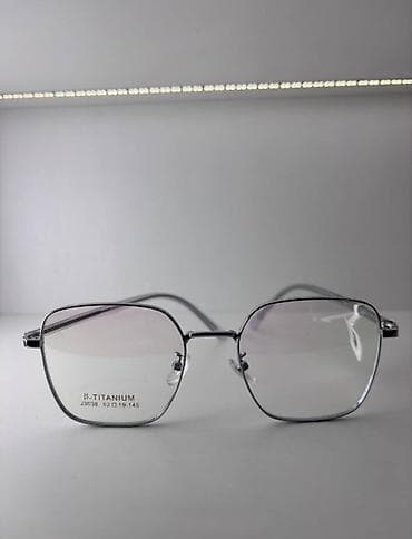 деловой: Для зрения очки очки, Унисекс, Цвет оправы: Серебристый, Новый — 1