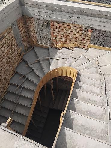 готовые раки: Бетонная лестница Для дома, Форма лестницы: Винтовая — 4