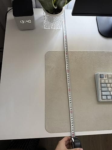 фисташковый: Офисный стол, Б/у, Нерегулируемый, цвет - Белый, Прямоугольный, ЛДСП, Самовывоз — 3