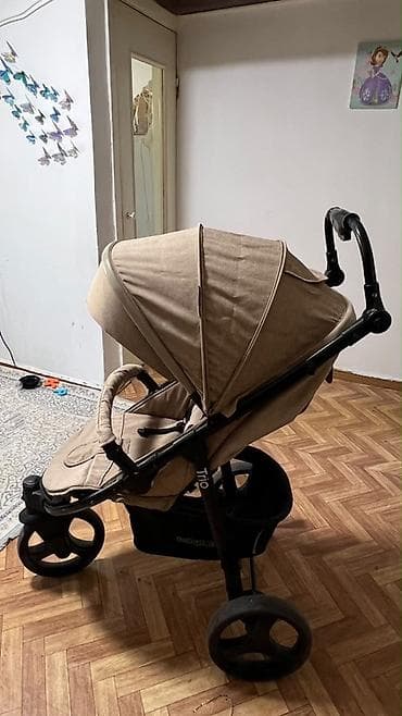 коляска дед: Детская прогулочная коляска Babyton (серия Trio), цвет бежевый — 1
