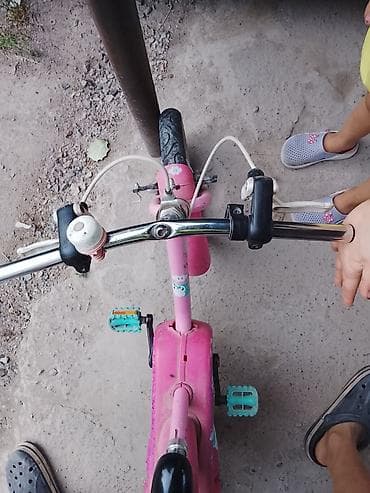 Детский транспорт: Детский велосипед BTWIN (Decathlon), розовый, с рисунками единорога и — 2