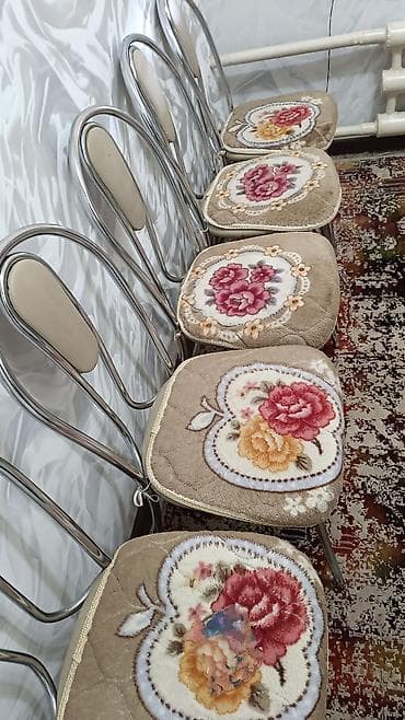 Тигүүчүлөр үчүн отургучтар: Ашкана үчүн отургуч, Темир, түсү - Саргыч боз — 1