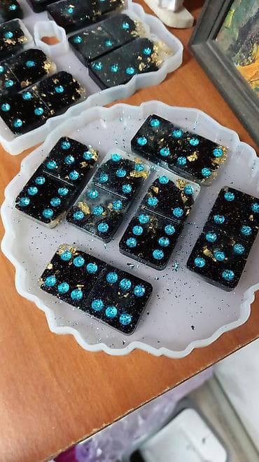 ты сорок: Авторский набор домино из эпоксидной смолы - Полный классический — 6