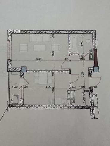 Недвижимость: 2 комнаты, 47 м², Тунгуч мкр Элитка, 11 этаж — 5