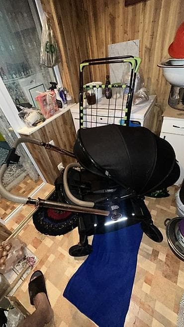 каляска новые: Коляска, цвет - Черный — 4