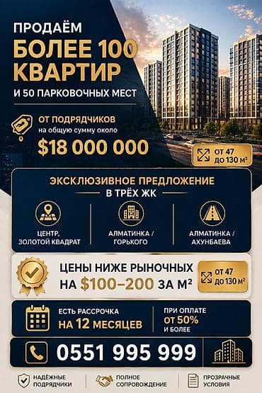 1 комната, 47 м², Готовая ПСО (под самоотделку)