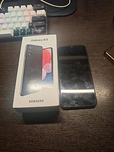 Уюлдук телефондор: Samsung Galaxy A13, Колдонулган, 128 ГБ, түсү - Кара, 2 SIM — 1