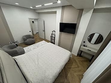 гостиница суточный: 1 комната, Люкс, элитка, Бета Сторес, Душевая кабина, Постельное белье, Кондиционер — 2