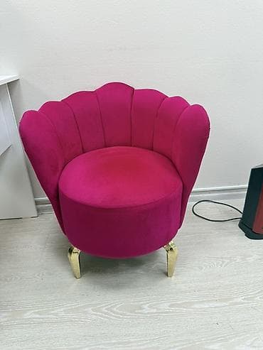розовое кресло: Кресло-ракушка, акцентное - Цвет: яркая фуксия (насыщенный розовый) - — 2