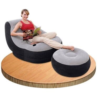 Надувное кресло, Новый, Платная доставка, Бесплатная доставка, Самовывоз, цвет - Серый