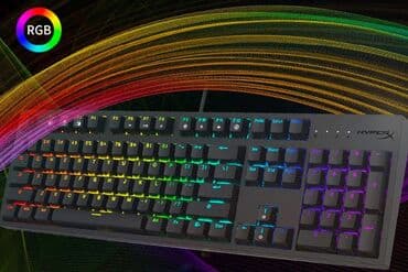 hyperx alloy: Клавиатура, HyperX, Механическая, Проводное подключение, Размер: 100% — 1