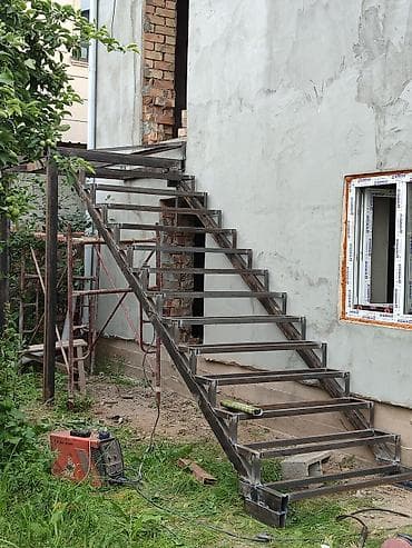 бассейн каркас: Металлическая лестница Наружные, Форма лестницы: Прямая — 5