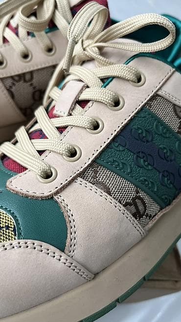 Спорттук бут кийим: Эркектердин кроссовкасы, 42, Gucci, Жаңы, түсү - Саргыч боз, Өзү алып кетүү — 7