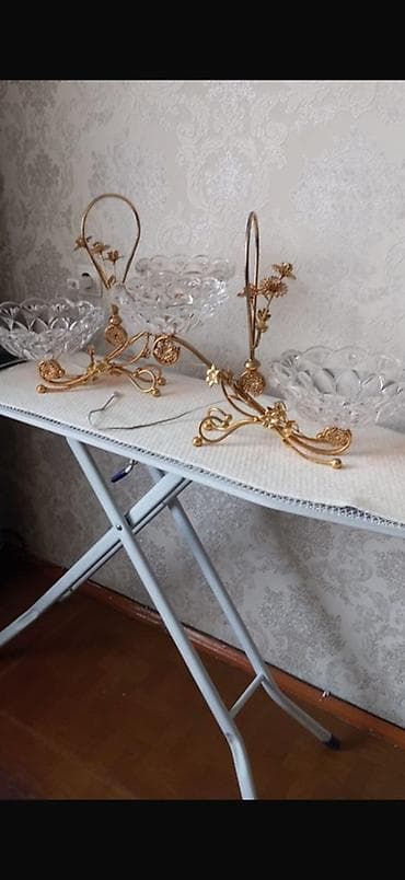 шарик: Набор декоративных ваз/конфетниц на ажурных подставках. - Материал — 1