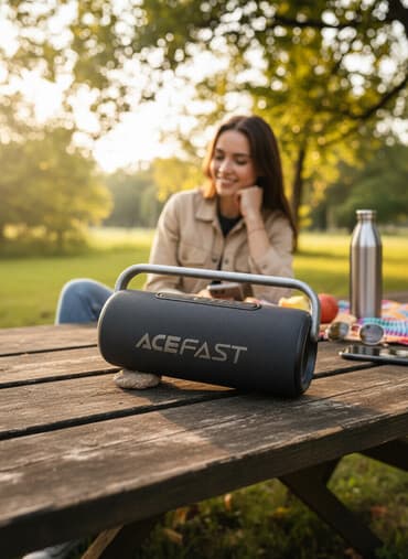 петличные микрофоны: Портативная беспроводная колонка ACEFAST - Форм‑фактор — 1