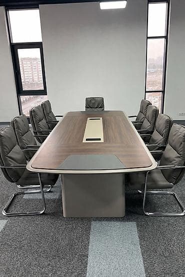 Офисный стол, Нерегулируемый, цвет - Коричневый, Прямоугольный, Дерево