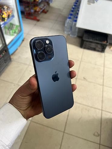 IPhone 15 Pro Max, Б/у, 256 ГБ, Blue Titanium, Чехол, 79 %