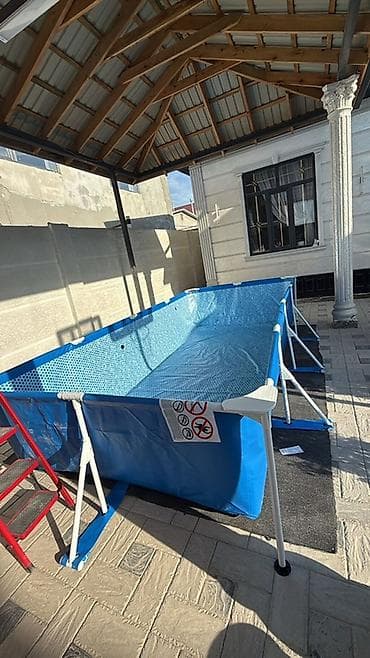 Каркасный бассейн Bestway Steel Pro - Размеры: 4,50 м × 2,20 м - at lalafo.kg Каркасный бассейн Bestway Steel Pro - Размеры: 4,50 м × 2,20 м -