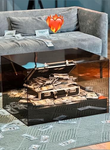 коробка алабыз: Журнальный стол «Money Box» с 3D-эффектом - Дизайн: прямоугольный — 1