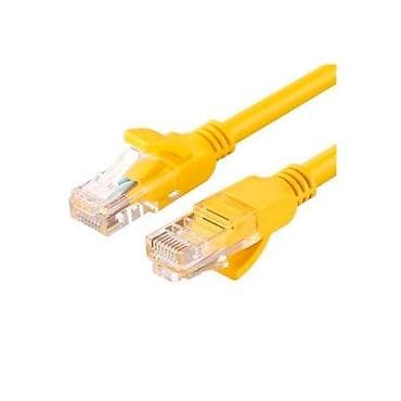 кабель лан: Патч‑корд Ethernet RJ45, жёлтый - Тип: сетевой кабель витая пара - — 1