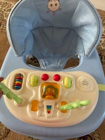 игрушка танцующий: Музыкальный Детские ходунки голубого цвета - Форма: овальная база с — 4