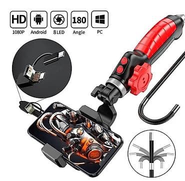 Промышленный Эндоскоп со сгибающиейся камерой 8 мм или 6 мм. HD 1080q