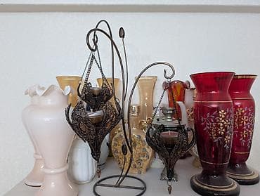 Освещение: Коллекция декоративных ваз и конфетниц из стекла и хрусталя. Состав — 6