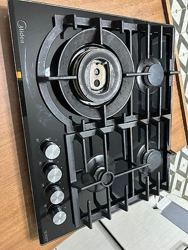 газовая варочная панель: Midea, Газовая, Механическое, Встраиваемая, Б/у — 2