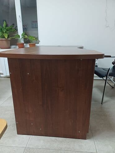 купить письменный стол для школьника: Офисный стол, Нерегулируемый, цвет - Коричневый, ЛДСП — 3