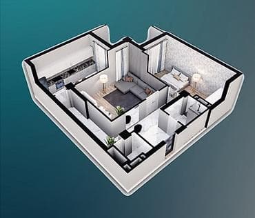 с подсиление: Сдан, Элитка, 2 комнаты, 92 м² — 2