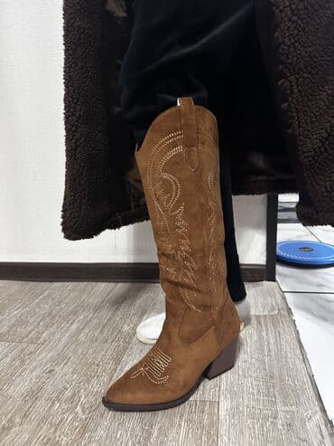 берцы цена: Женские ковбойские сапоги - Цвет: тёплый коричневый (карамель/коньяк) — 1