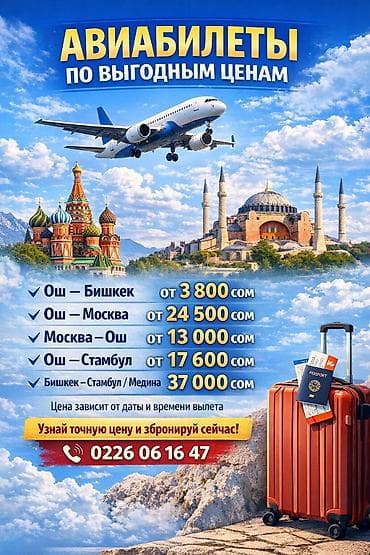 мобилный дом: Авиабилеты по выгодным ценам Направления и цены: - Ош — Бишкек: от 3 — 1