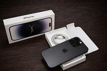 Уюлдук телефондор жана аксессуарлар: IPhone 14 Pro, Колдонулган, 256 ГБ, Кара, Куту, 100 % — 1