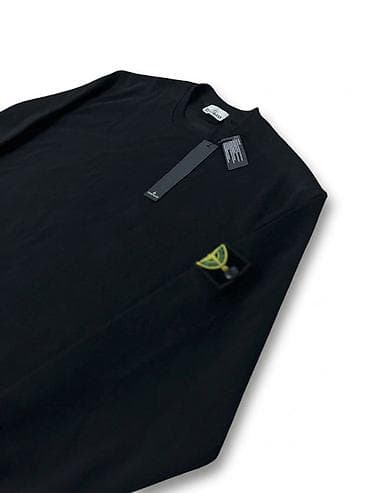Толстовки: Свитшот Stone Island, черный 1:1 с оригиналом - Фирменный съёмный — 2