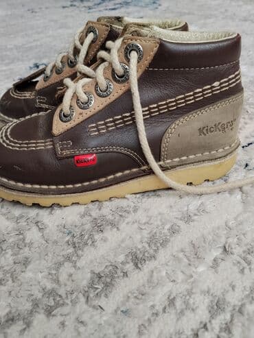 cat обувь: Детские ботинки Kickers производство Франция. Кожа. б/у. Одевали пару — 4