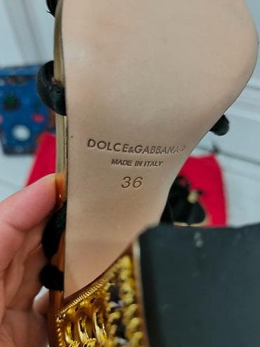 armani code: Босоножки, 36.5, 36, Dolce & Gabbana, Новый, цвет - Черный, Самовывоз — 5