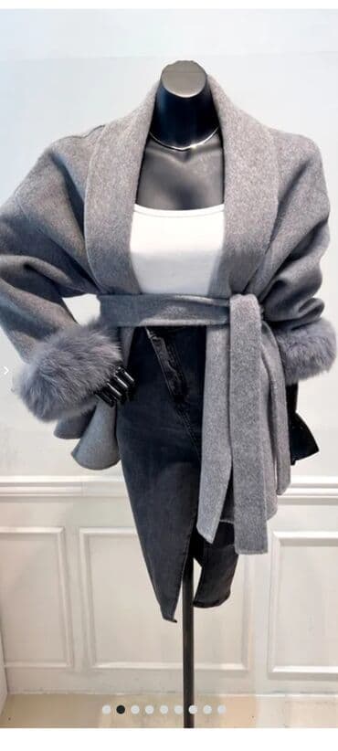 куплю пуховый платок: Кардиган, Шерсть, Осень-весна, С меховой отделкой — 2