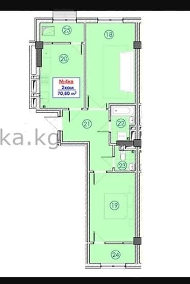 Квартиры: 2 комнаты, 74 м², Элитка, 9 этаж, Готовая ПСО (под самоотделку) — 3