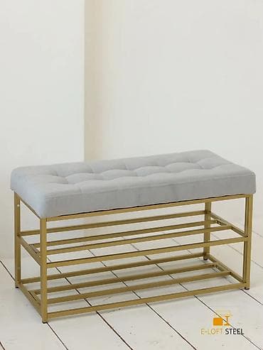 Офисная мебель: Тумба и подставка для обуви, Железо, цвет - Серый — 7