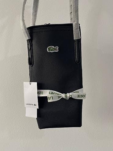 сумка лакоста: Сумка-тоут Lacoste, черная - Модель: классический тоут с верхней — 2