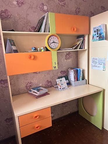 кухонные стенки: Детская гарнитура, Для мальчика, ДСП, цвет - Оранжевый — 5