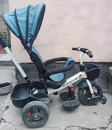 Детский трехколесный велосипед-коляска с родительской ручкой — 1
