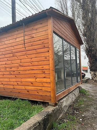 гостиница аламедин 1: Модульный павильон/киоск из дерева с панорамным остеклением - Каркас — 3