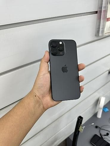IPhone 16 Pro Max, Б/у, 256 ГБ, Black Titanium, Кабель, 90 %