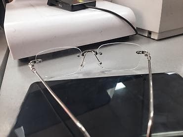 зрения очки: Безободковые очки с прозрачными линзами и металлической оправой - — 1