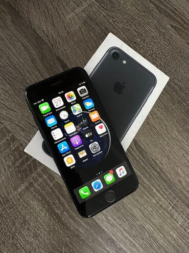 IPhone 7, Б/у, 32 ГБ, Jet Black, Коробка, 69 %