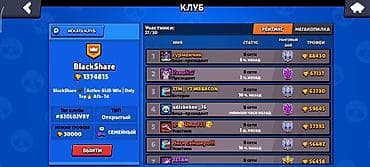 Игровой аккаунт Brawl Stars - Трофеи: 46 213 - Собрано бойцов: 96 из at lalafo.kg Игровой аккаунт Brawl Stars - Трофеи: 46 213 - Собрано бойцов: 96 из