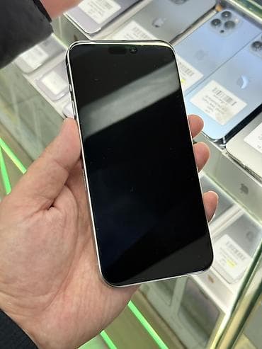 touch id: IPhone 15 Pro Max, Б/у, 1 ТБ, White Titanium, Защитное стекло, Чехол, 87 % — 2