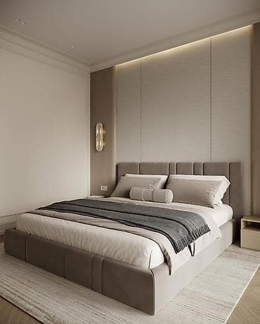 Ашкана гарнитурлары: Уктоочу бөлмө гарнитуру, Жаңы, Эки кишилик керебет, Орусия, МДФ, Акысыз жеткирүү, түсү - Боз — 4