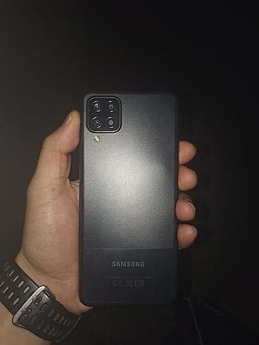 нот 12: Samsung Galaxy A12, Б/у, 32 ГБ, цвет - Черный, 2 SIM — 2